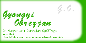 gyongyi obrezjan business card